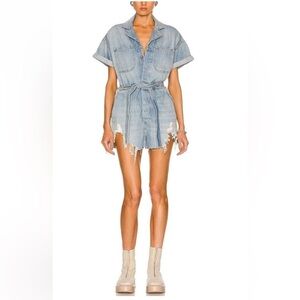R13 Mick Romper in Toni Blue